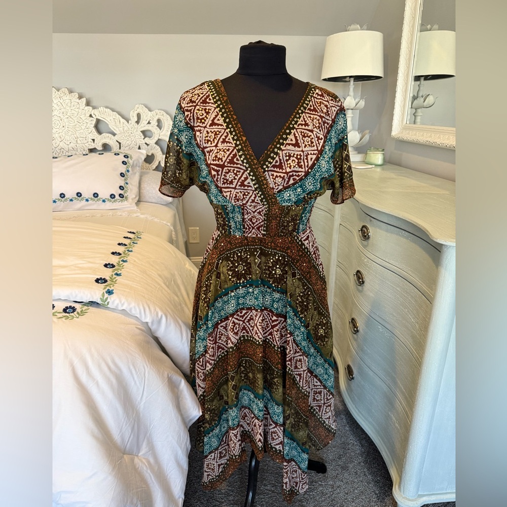 Rabbit Rabbit Rabbit Multicolor Patterned Dress - Picture 3 of 11